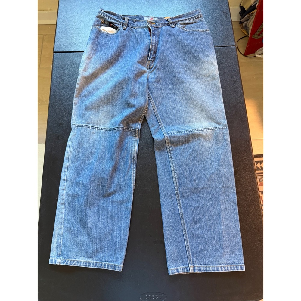 Joe Rocket Steel Reinforced Motorcycle Jeans 36x30 Blue Denim Riding Pants 7216A